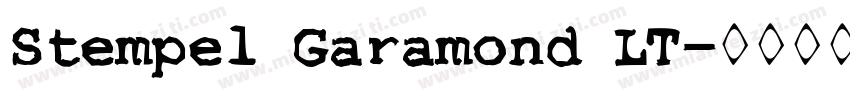 Stempel Garamond LT字体转换